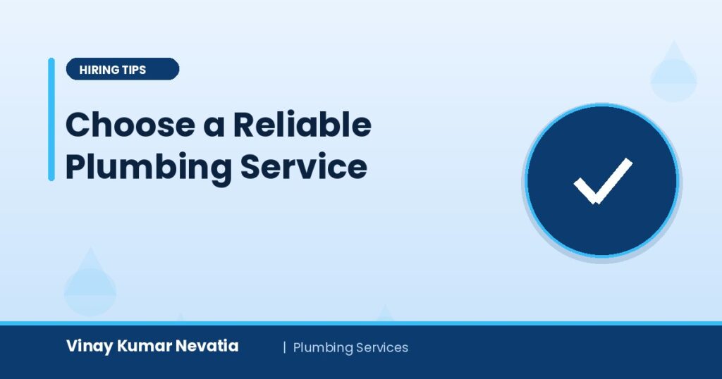 Vinay Kumar Nevatia advising a homeowner on how to choose a reliable plumbing service