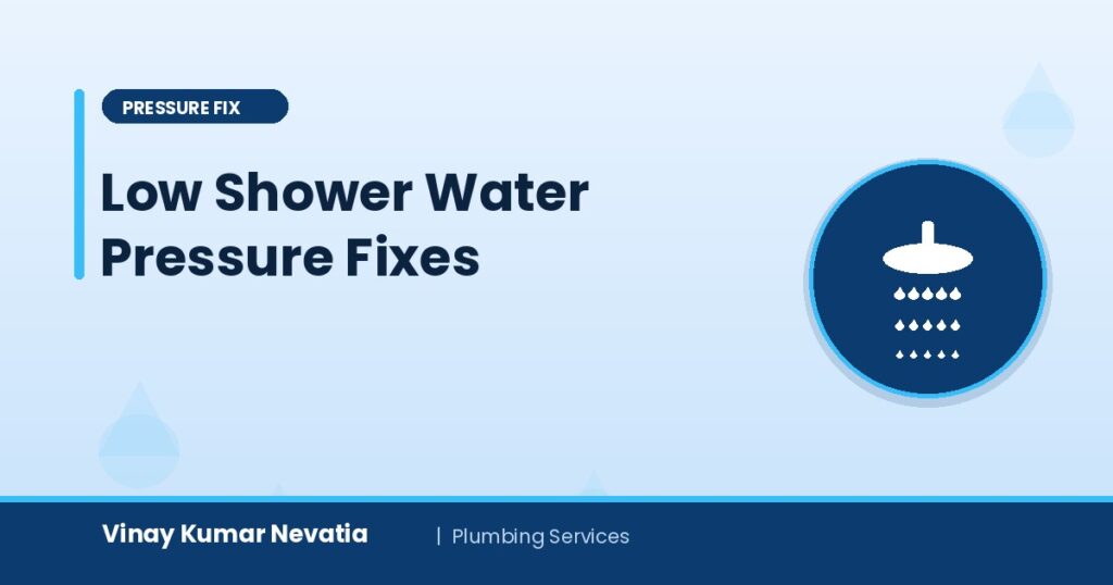 Vinay Kumar Nevatia fixing low water pressure in a home shower
