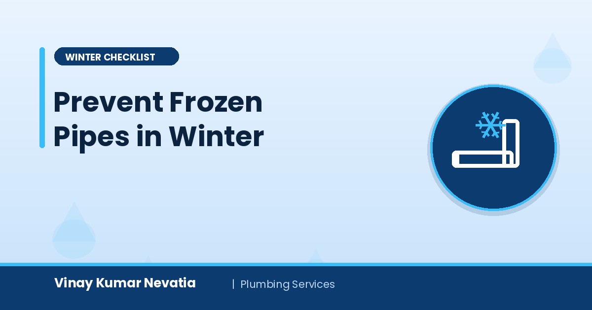 Plumbing expert Vinay Kumar Nevatia checking pipes to prevent freezing in winter